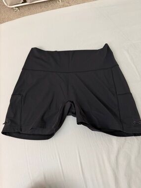 Gymshark Black High-Rise Bike Shorts with Side Pockets